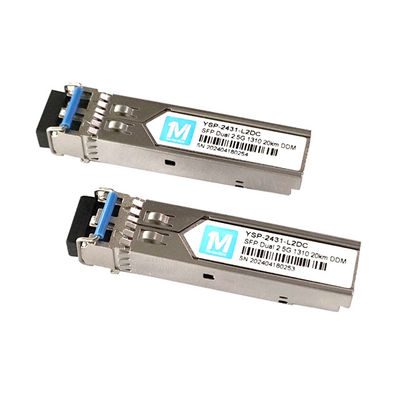 DDMI suportado 2.5G Duplex 20km 1310nm LC Connector Fibra Óptica Modulo Transceptor SFP plugável para longa distância FTTX