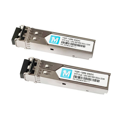 3 1.25G Duplex 550m 850nm LC Connector DDM 1000BASE MMF Fibra Óptica Modulo Transceptor SFP Pluggable
