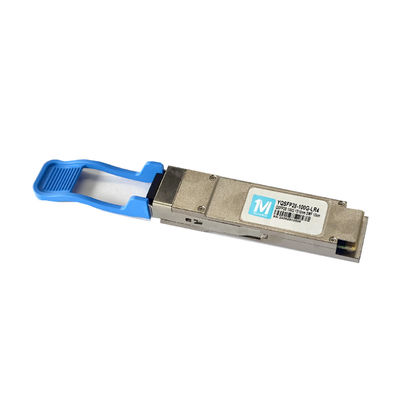 QSFP28-100G-LR4 DDM Compatível com módulo óptico de 1310 nm para transmissão de dados de velocidade a uma distância de 10 km