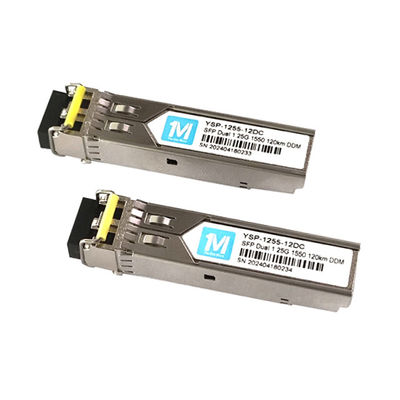 Tipo de fibra SMF 120km Distância 1.25G Duplex 1550nm LC Connector DDM Transceptor SFP plugável para módulo de fibra óptica