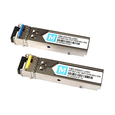 Fibra SMF Tipo 2.5G BIDI 40km 1310nm/1550nm LC Connector DDM WDM Simplex Modulo Óptico Transceptor Modulo SFP
