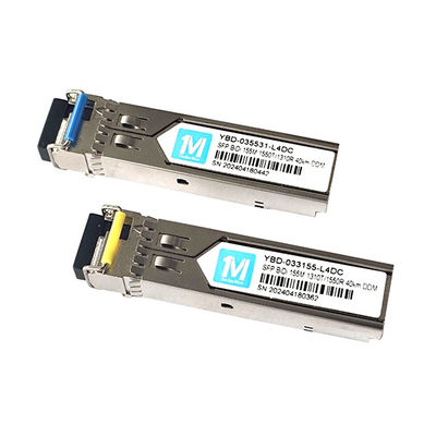 155M BIDI LC Connector DDM WDM Simplex Optical Module Transceiver SFP Module para distância de transmissão de 40 km em fibra SMF