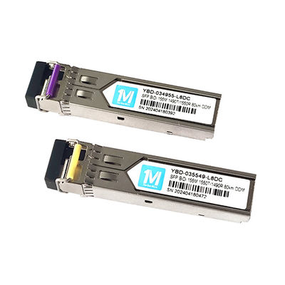 80 km Distância Tempo 3 anos LC Connector DDM WDM Simplex Modulo Óptico Transceptor SFP Modulo 155M BIDI 1490nm/1550nmn