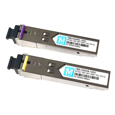155M BIDI 120km 1490nm/1550nm SC Connector DDM WDM Simplex Fibra Óptica Transceiver Módulo SFP com funções DDM e WDM