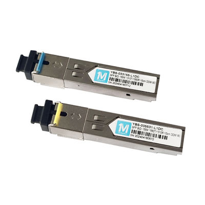 Tipo de fibra SMF 155M BIDI 10km 1310nm/1550nm SC Connector DDM WDM Simplex Optical Module Transceiver SFP para Redes FTTX