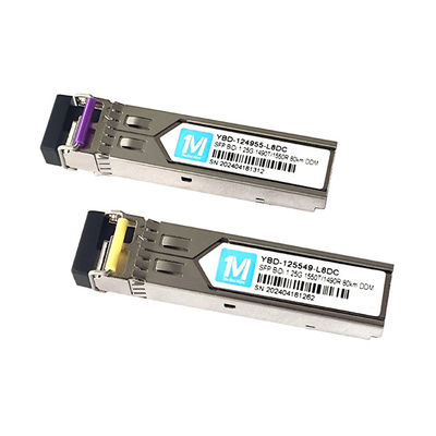 3.3V 1.25G BIDI 100km 1490nm/1550nm LC Connector DDM WDM Simplex Modulo Óptico Transceptor Modulo SFP