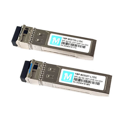 Fibra de modo único 6G SFP BIDI 10km 1270nm/1330nm WDM LC Connector Transceptor óptico DDM com transmissão de dados de velocidade