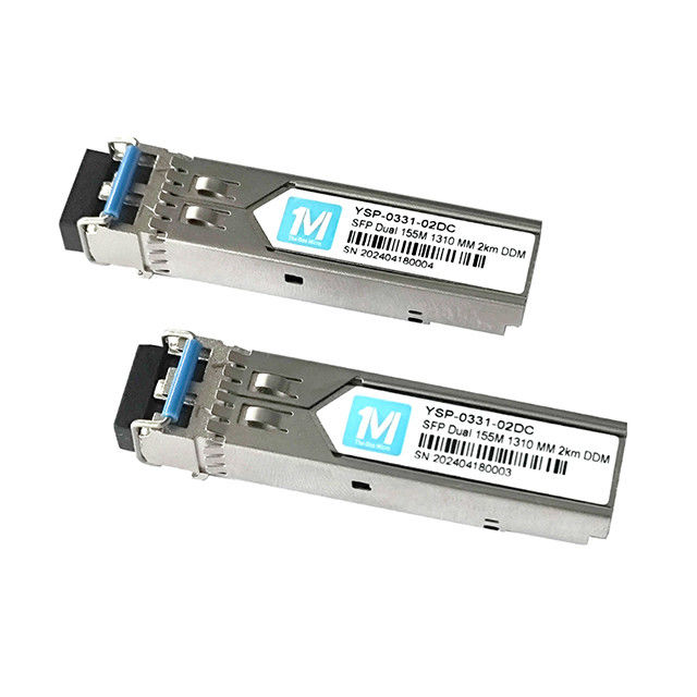 155M Duplex 2km 1310nm LC Connector DDM 100BASE MMF Fibra Óptica Modulo Transceptor SFP plugável