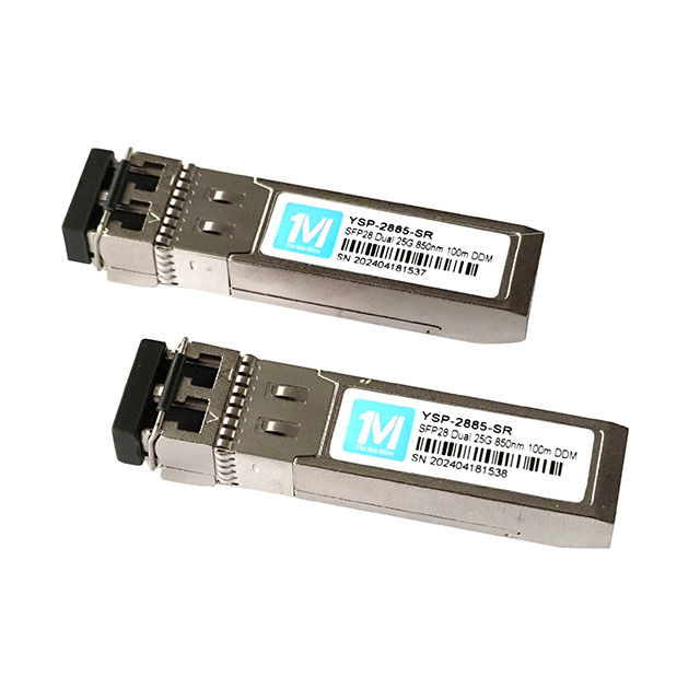 FTTX 25G SFP28 Duplex 100m 850nm LC DDM MMF Multimodo VCSEL 25GB SFP28 Módulo Transceptor Óptico SFP28 25G SR com 3