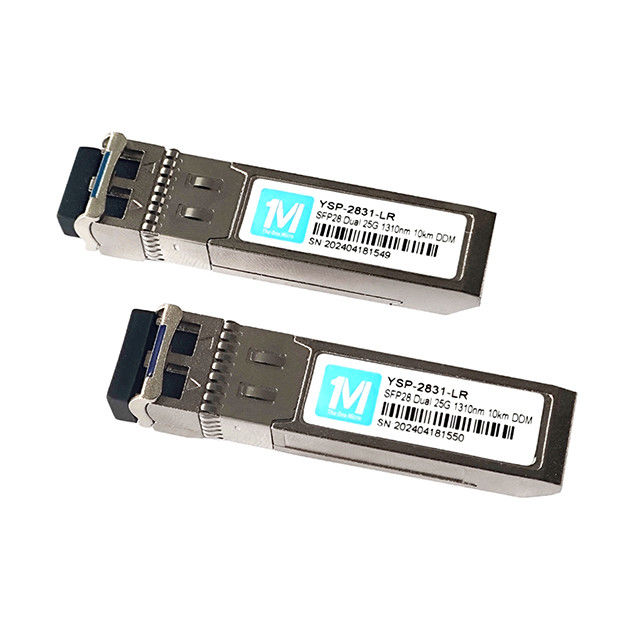 25G SFP28 Duplex 10km 1310nm LC DDM SMF 25GB Módulo óptico Módulo SFP28 de modo único para conexão de rede de longa distância