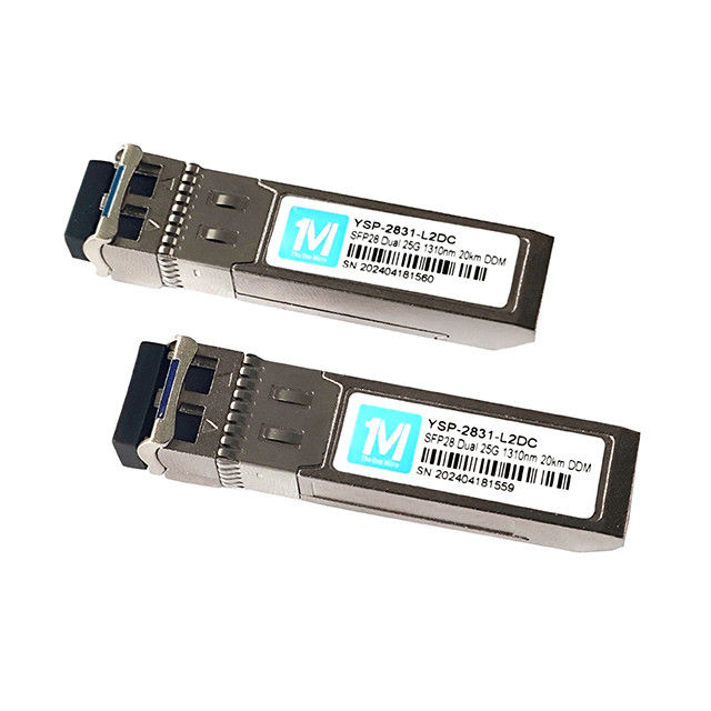 Transceptores de fibra óptica 25G SFP28 Duplex 20km 1310nm LC DDM SMF 25GB Módulo óptico de modo único SFP28 Módulo SFP28 25G 20km