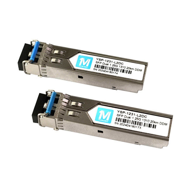 1.25G Duplex 20km 1310nm LC Connector 1000BASE SMF Fiber Optic Module Transceptor SFP pluggable com implementação DDMI
