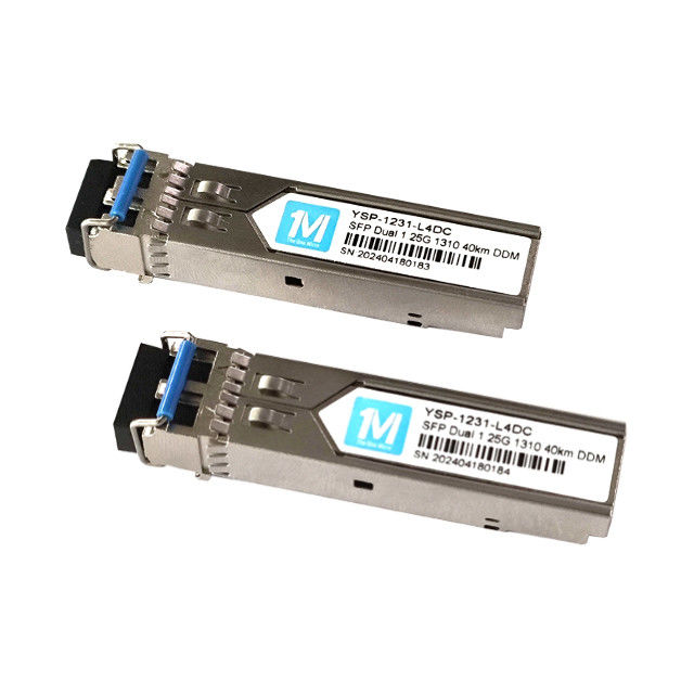 1.25G Duplex 40km 1310nm LC Connector DDM 1000BASE SMF Fiber Optic Module Transceptor SFP plugável para transmissão de dados