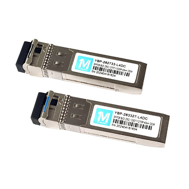 25G SFP28 BIDI WDM Fiber Optical Module 40km 1270nm/1330nm LC Connector Transceptor SFP para transmissão de longa distância