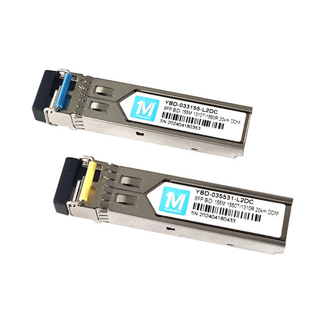 155M BIDI 20km 1310nm/1550nm LC Connector DDM WDM Simplex Modulo Óptico Transceptor Modulo SFP FTTX Design compatível