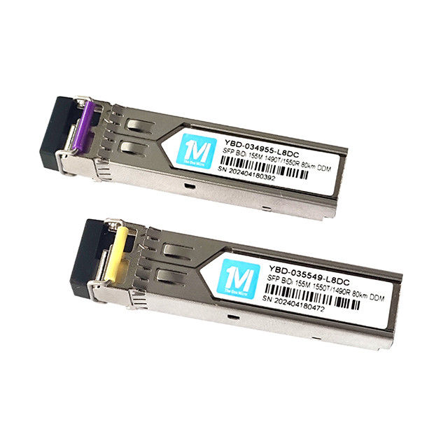 80 km Distância Tempo 3 anos LC Connector DDM WDM Simplex Modulo Óptico Transceptor SFP Modulo 155M BIDI 1490nm/1550nmn