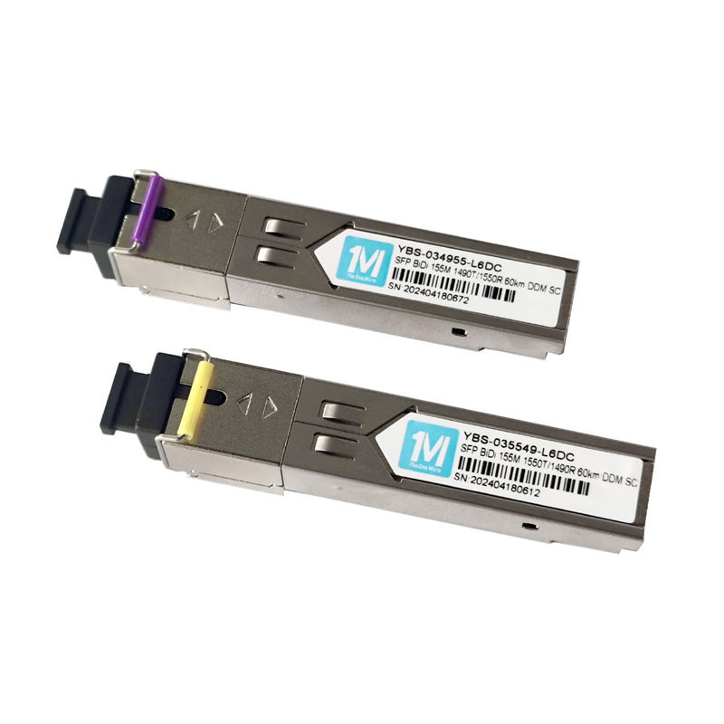 3.3V 155M BIDI 60km 1490nm/1550nmn SC Conector DDM WDM Simplex Modulo Óptico Transceptor Modulo SFP com SDK de Rede
