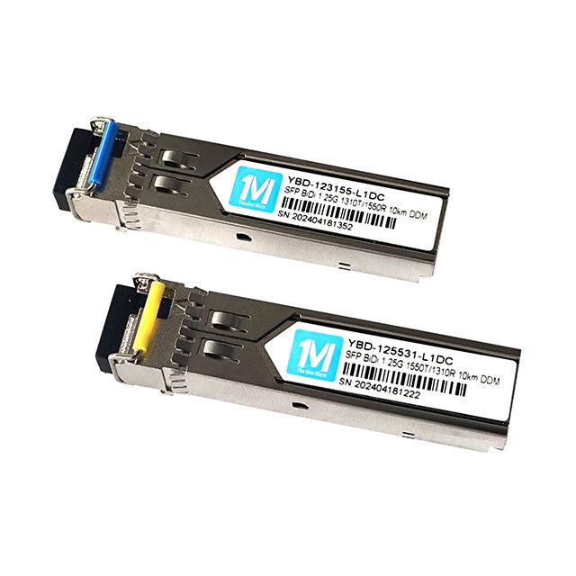 FTTX 1.25G BIDI 10km 1310nm/1550nm LC Connector DDM WDM Simplex Modulo Óptico Transceptor Modulo SFP para Rede 4g