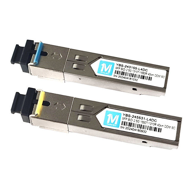 Fibra SMF Tipo 2.5G BIDI 40km 1310nm/1550nm Conector SC DDM WDM Modulo Óptico Simplex Transceptor Modulo SFP