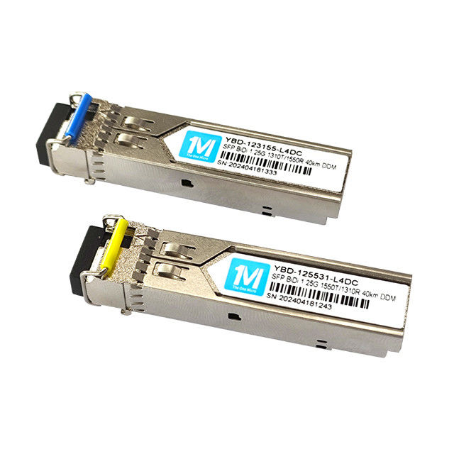 1.25G BIDI 40km 1310nm/1550nm LC Connector DDM WDM Simplex Modulo Óptico Transceptor Modulo SFP para transferência de dados de velocidade