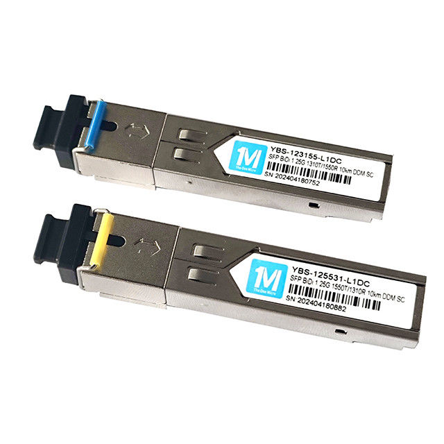 1.25G BIDI SC 10km 1310nm/1550nm DDM WDM Modulo Óptico Simplex Transceptor Modulo SFP para desempenho de rede aprimorado