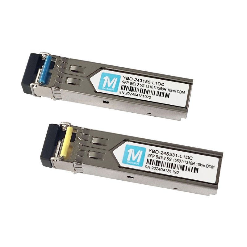 1310nm/1550nm comprimento de onda 10km distância BIDI LC conector DDM WDM Simplex módulo óptico Transceptor módulo SFP