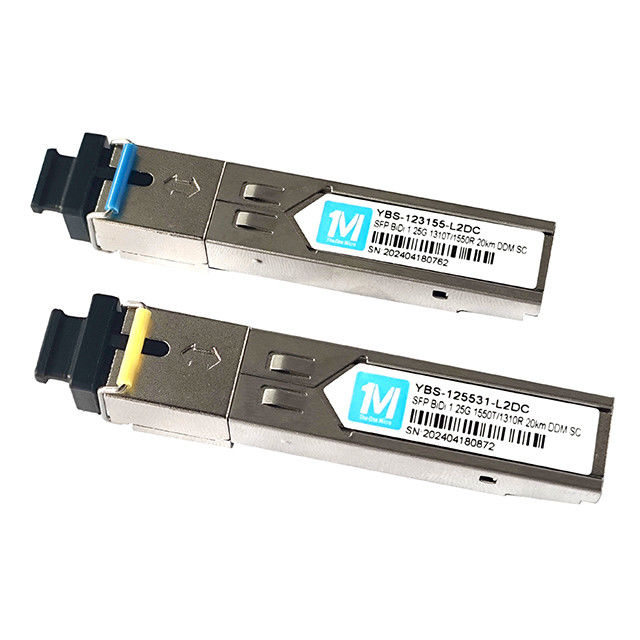 FTTX 1.25G BIDI 20km 1310nm/1550nm SC Conector DDM WDM Modulo Óptico Simplex Transceptor Modulo SFP Desempenho