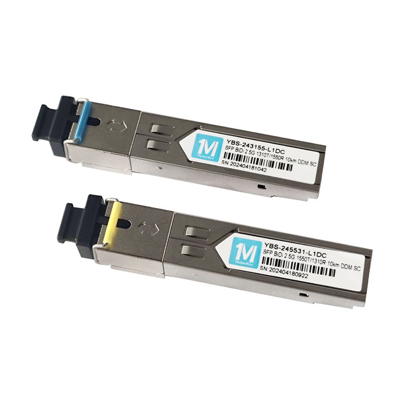 2.5G BIDI 10km 1310nm/1550nm SC Conector DDM WDM Modulo Óptico Simplex
