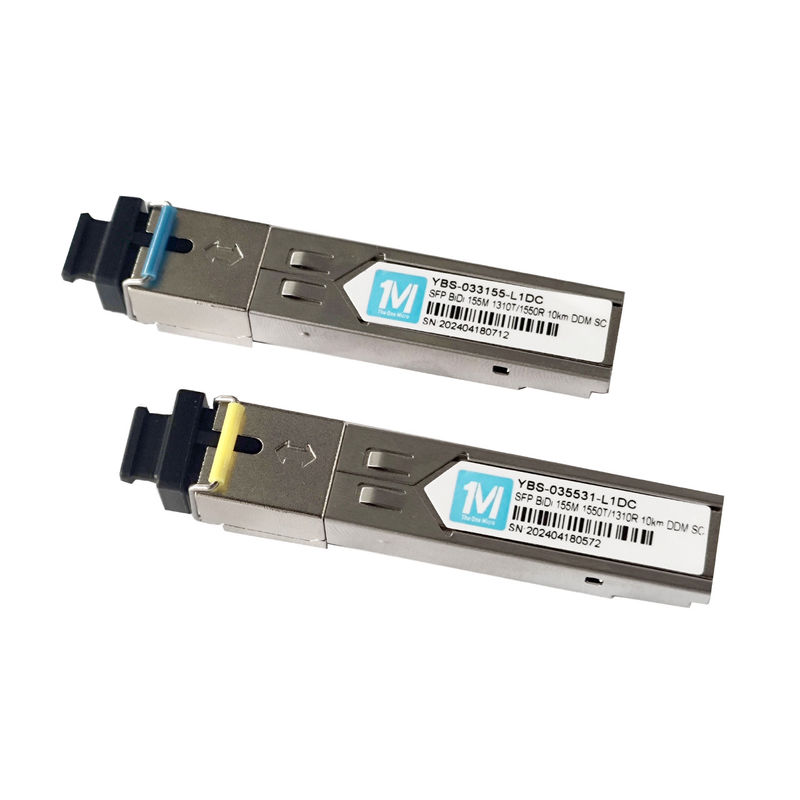 Tipo de fibra SMF 155M BIDI 10km 1310nm/1550nm SC Connector DDM WDM Simplex Optical Module Transceiver SFP para Redes FTTX