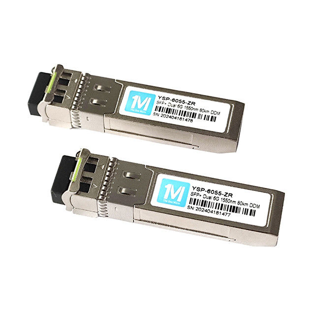 6G SFP Duplex 80km 1550nm LC DDM SMF 6GB Módulo óptico SFP de modo único Módulo SFP