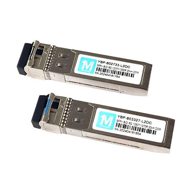 Distância de 20 km 6G SFP BIDI 1270nm/1330nm WDM LC Connector Transceptor óptico DDM para FTTX Fiber Network Module Network
