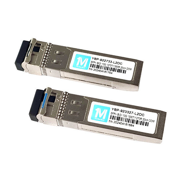 10G SFP BIDI 20km 1270nm/1330nm WDM LC Connector Transceptor óptico DDM para velocidade Fibra óptica