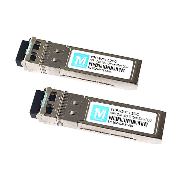 Módulo de modo único 10G SFP 20km 1310nm LC DDM SMF Módulo óptico de 10GB para infraestrutura FTTX